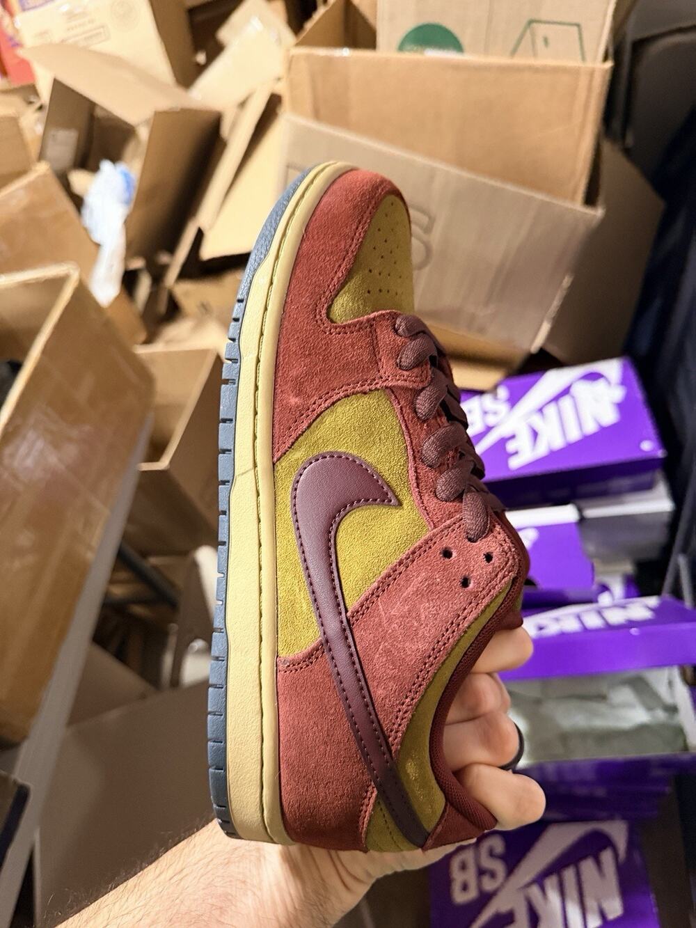 Size 8.5 - Nike Dunk SB Low Dark Team Red Olive Flak